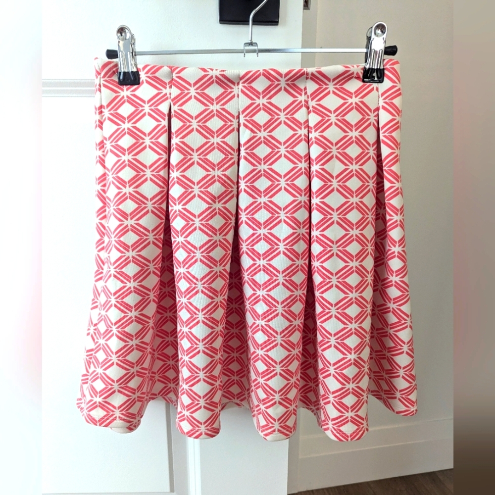Pink and White Skater skirt